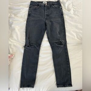 Revolve Agolde High Rise Black Jeans